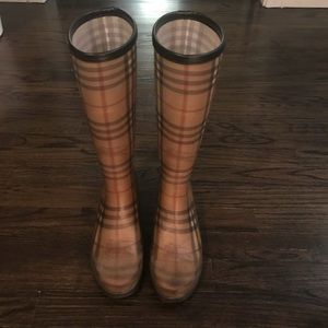 Authentic Burberry tall rain boots size 39